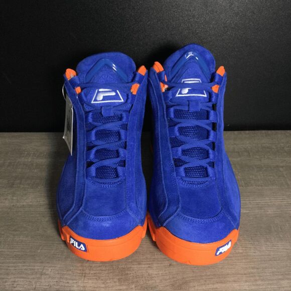 RARE Fila Grant Hill 2 Knicks Suede Blue Orange Unreleased 1BM01798-423 Men's 8 - Picture 2 of 7